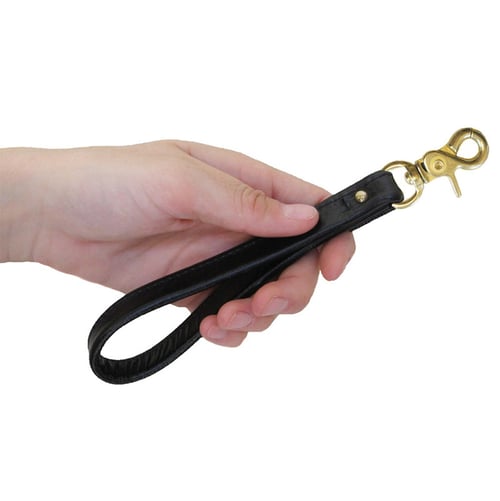 Image of Leather Wrist Strap with SOLID BRASS #18B Swivel Snap Hook - Choose Leather Color - 1/2 inch Wide