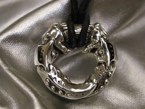 Image of "Round Lobster Claw" Pendant - Sterling Silver