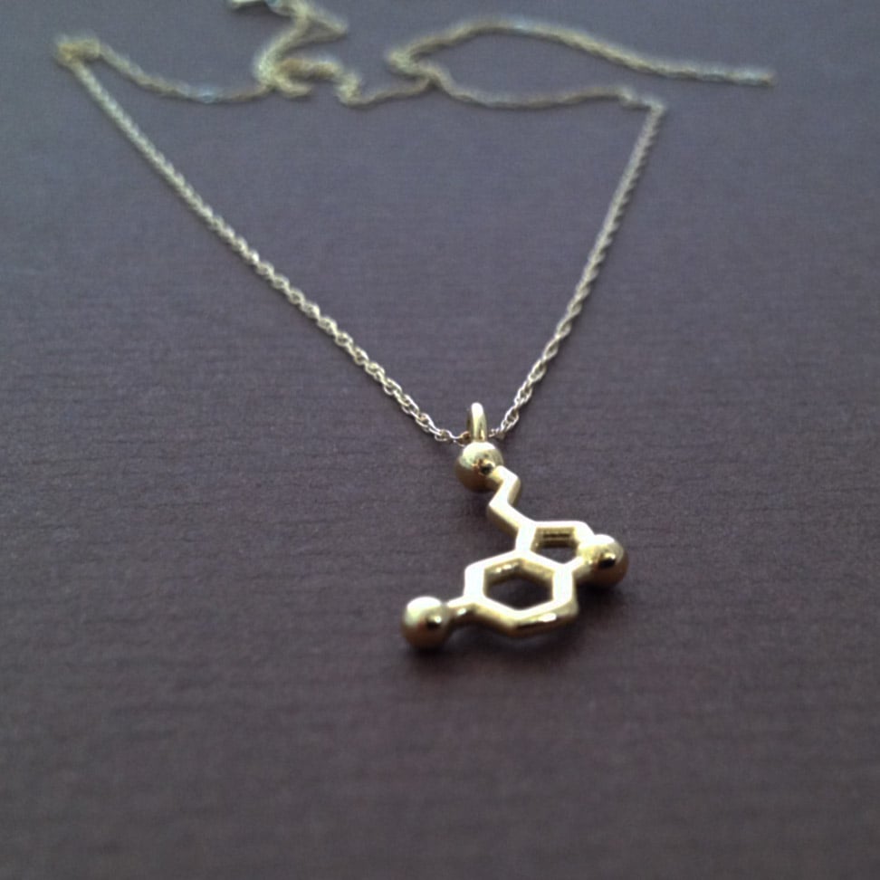 tiny serotonin necklace Made With Molecules