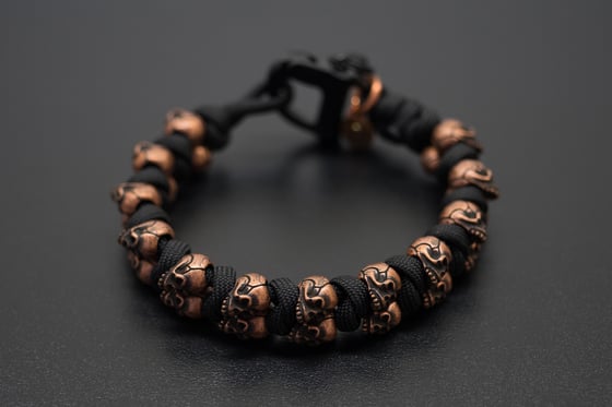 Image of Evil Twins Copper Skull Bracelet