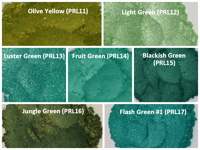 Image 1 of Green Pearl Pigments  </p> 21 Colors Available