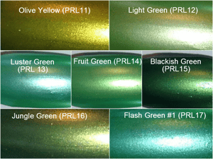 Image of Green Pearl Pigments  </p> 21 Colors Available