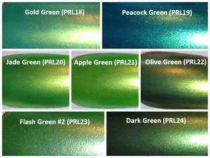 Image of Green Pearl Pigments  </p> 21 Colors Available