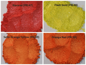 Image of Yellow/Orange Pearl Pigments </p> 11 Colors Available
