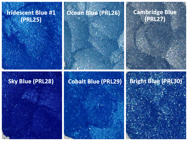 Image of Blue Pearl Pigments  </p> 18 Colors Available