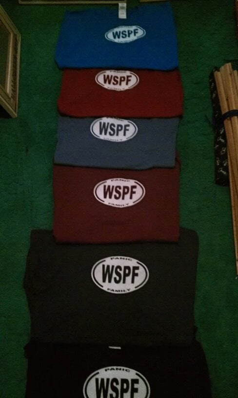 Image of WSPF Panic Family T-Shirt with lyrics on back (Multiple Colors) Price includes Shipping!