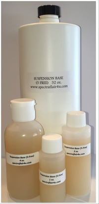 1, 2 or 4 oz. Glitter or Matte Suspension Base (5-Free)