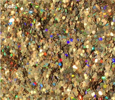 Image of Gold Holoflake Glitter  </p>.04"  (1/25")