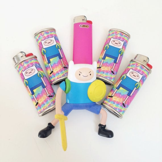 Image of Psychedelic Finn the Human Adventure Time Metal Lighter Case