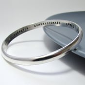 Image of Heavy Personalised Silver Smooth Bangle
