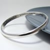 Heavy Personalised Silver Smooth Bangle