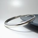 Heavy Personalised Silver Smooth Bangle