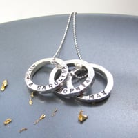 Image 1 of Personalised Mini Circles Name Necklace