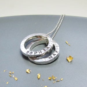 Image of Personalised Two Mini Circles Name Necklace