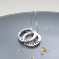 Image 2 of Personalised Two Mini Circles Name Necklace