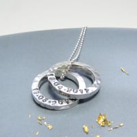 Image 3 of Personalised Two Mini Circles Name Necklace