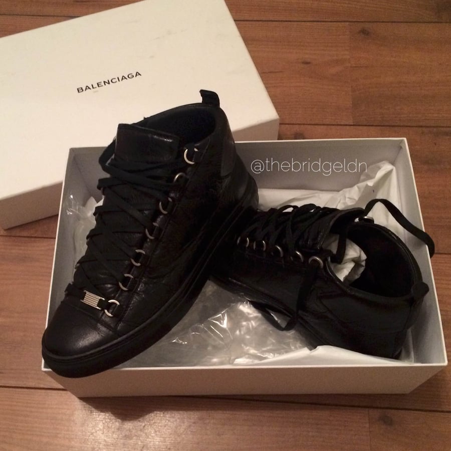 Image of Black Balenciaga Arena High Ticket