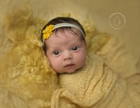 Image 1 of  Nest of Curls Blanket - yellow mustard