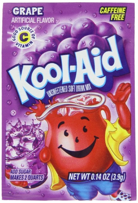 Kool-Aid Grape Unsweetened Soft Drink Mix, 0.14-Ounce Packet