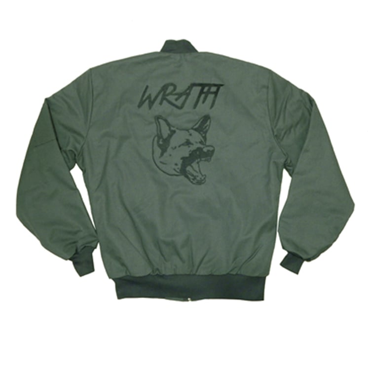 Image of WRATH Bomber Jacket in Olive by Haus of Vain