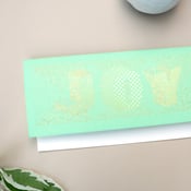 Image of Mint green and gold foil
