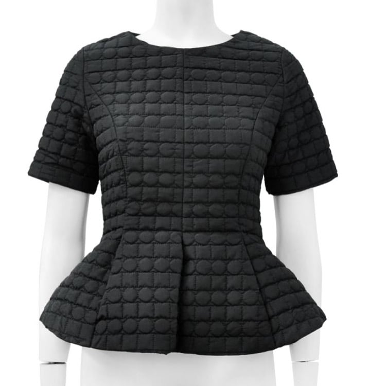 Image of Quilted Peplum Top