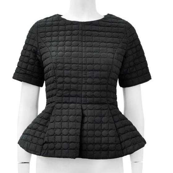 Image of Quilted Peplum Top
