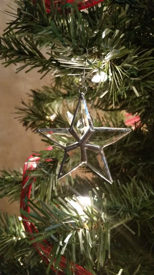 Image of Small Beveled Star-stained glass