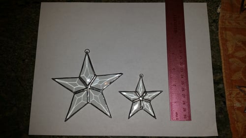 Image of Extra Small Beveled Star-stained glass