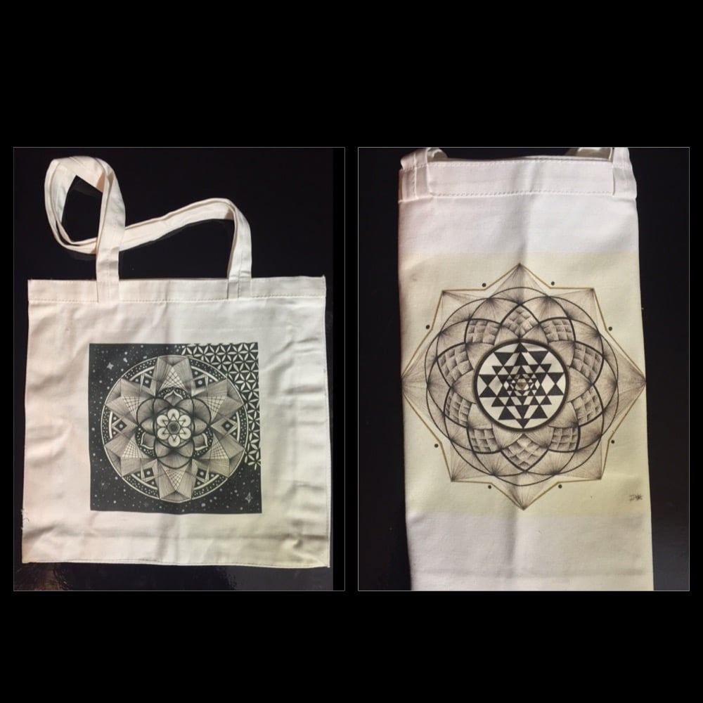 Image of Sri Yantra/ Macrocosm Tote