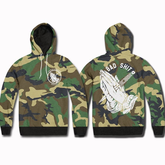 Image of forgiveness denied camo pull over pre-order