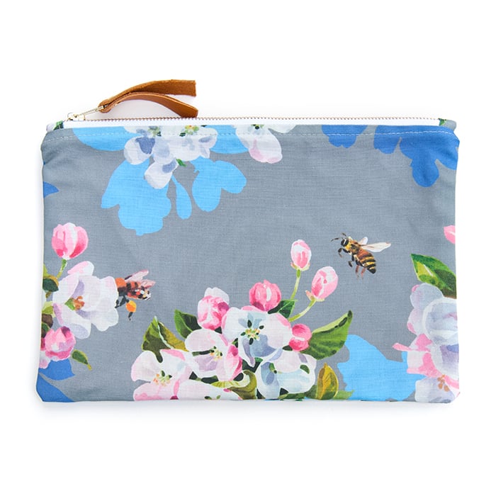 Image of Wild Apple & Honey Bee Canvas Pouch #2