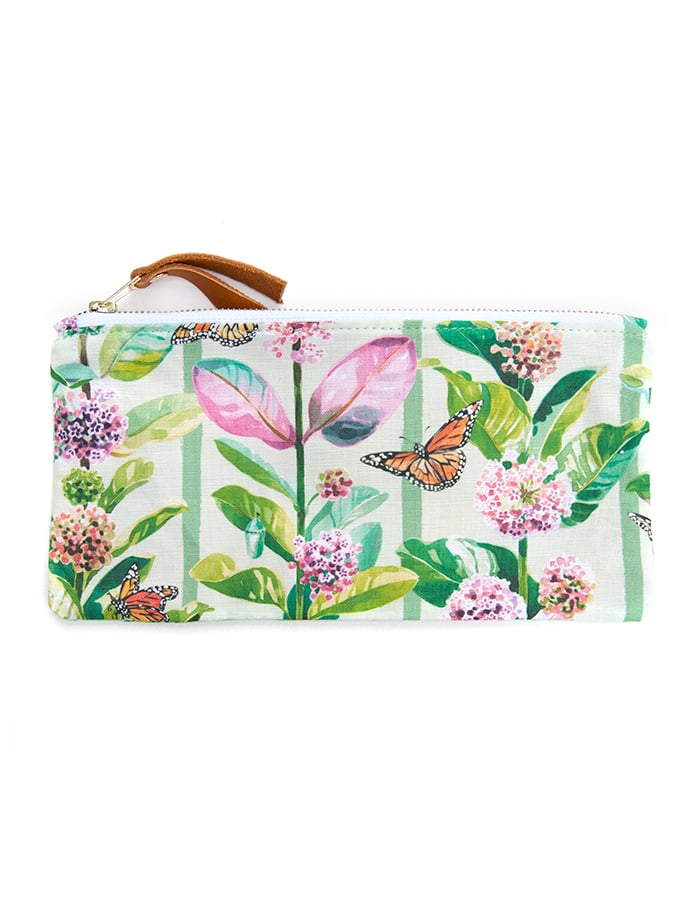 Image of Monarchs & Milkweed Canvas Pouch #3
