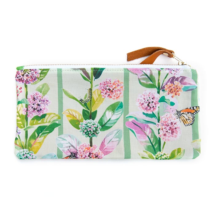 Image of Monarchs & Milkweed Canvas Pouch #3