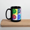 Warhol'd "Dali manati" black glossy mug
