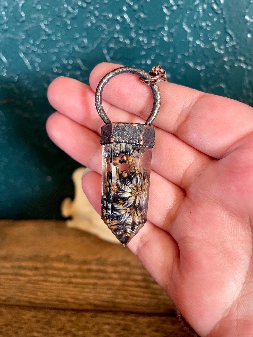 Crystal Cornflower Pendant