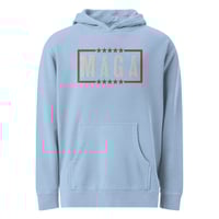 Image 6 of MAGA Embroidered - Unisex pigment-dyed hoodie from PatriotsCo.com