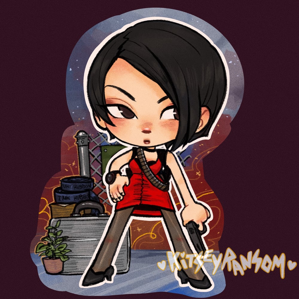 Ada Wong RE2+RE4 3 IN Double Sided Charm