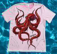 Image 1 of “OCTOPUS” CUSTOM PAINTED T-SHIRT XL