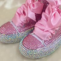 Image 2 of Toddler Girl Bling Crystals Canvas Kids Shoes