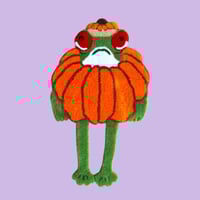 Image 1 of Pumpkin Frog Accent Rug
