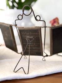 Image 4 of Petit miroir triptyque ancien