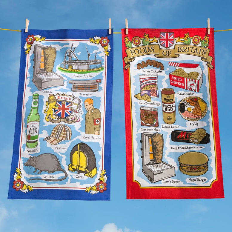 Image of Shite Britain Souvenir Tea Towels