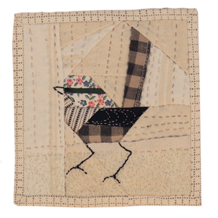 Quilted Bird Wall Hanging 4 / Hedgerow General
