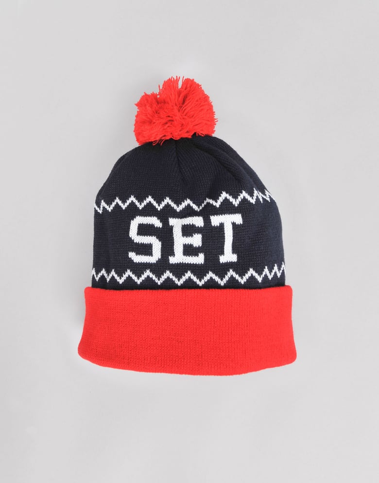 Image of SET ZIG ZAG BEANIE 