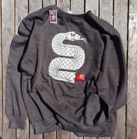 Image 1 of Smart Old Snake Sweatshirt Charcoal & White