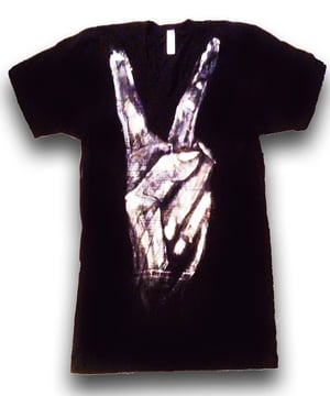 Image of PEACE V-Neck Tee (HandPainted by MissFitNYC)
