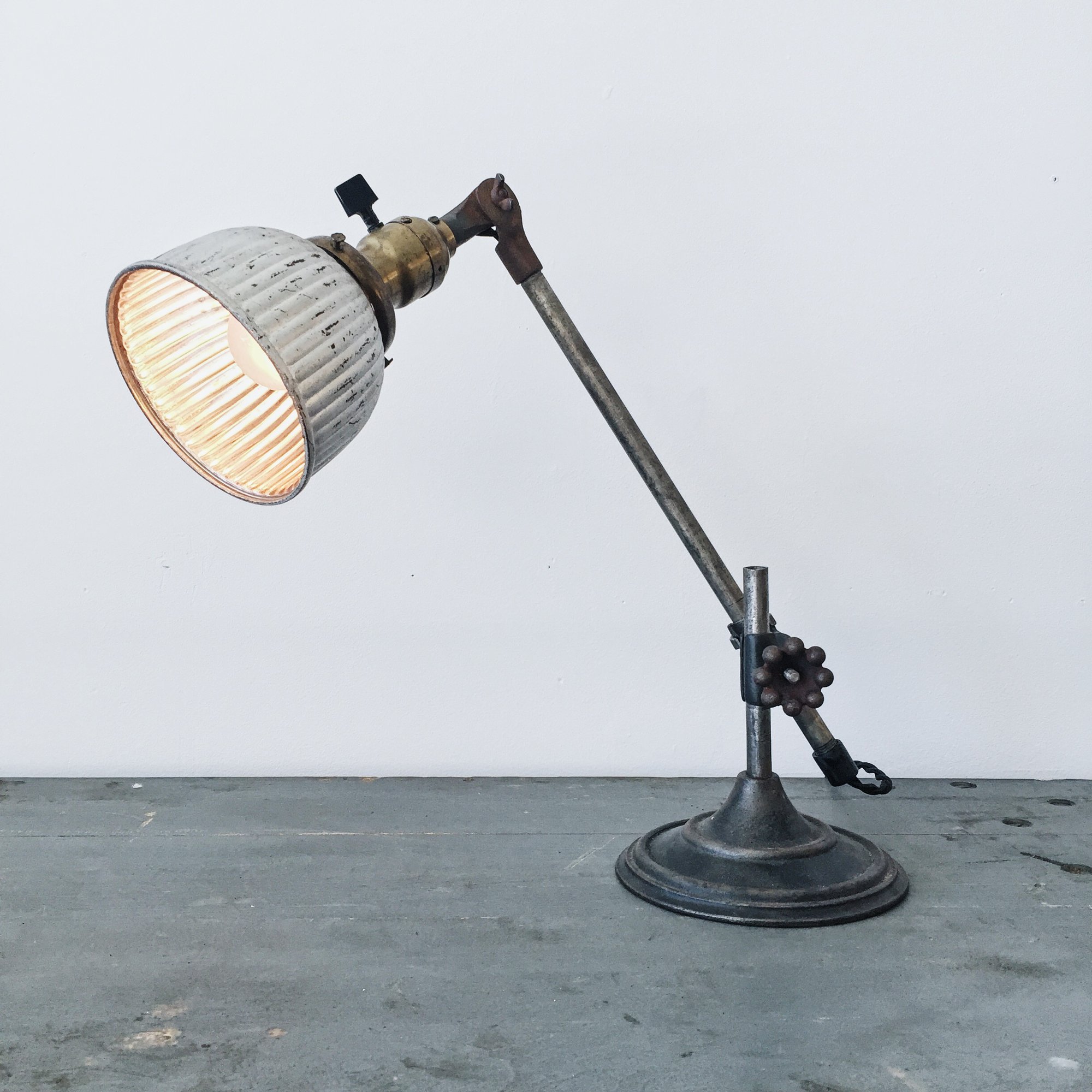 Hands of Industry — Antique OC White Desk Lamp