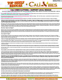 NEWSLETTER #2 FREE TOP SHELF REGGAE INTERVIEW