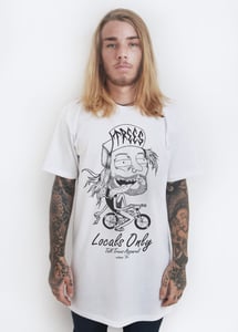 Image of WHITE LOCALS ONLY TALL TEE